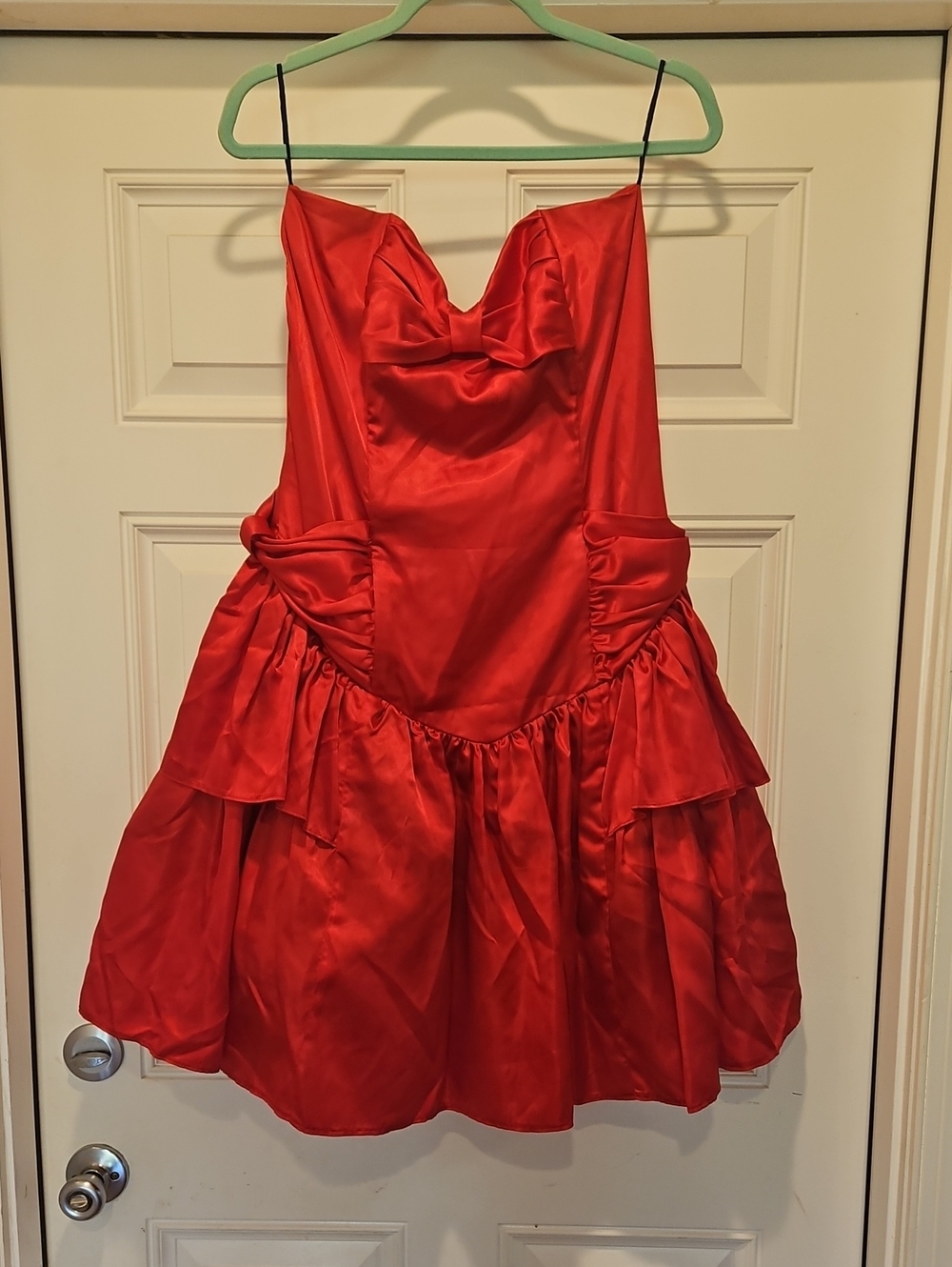 Gunne Sax Basque Waist Satin Party Dress